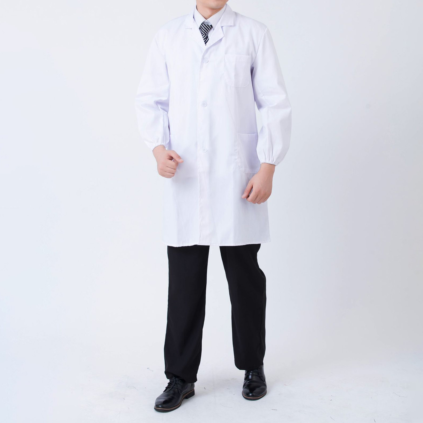 医学生白い白衣、伸縮性のある袖口付き、病院科学者学校向けの肌 - Medical Lab Design のレビューと価格